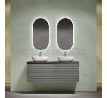 Мебель для ванной комнаты Sancos Folk 140 ergraut soft, столешница черный мрамор TT140A1X, раковина CN6009