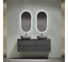 Мебель для ванной комнаты Sancos Folk 140 grey soft, столешница черный мрамор TT140A1X, раковина CN6009MDH