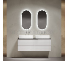 Мебель для ванной комнаты Sancos Folk 140 bianco, столешница черный мрамор TT140A1, раковина CN6070