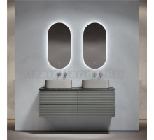 Мебель для ванной комнаты Sancos Folk 140 ergraut soft, столешница черный мрамор TT140A1, раковина CN6052MH