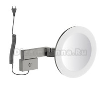 Косметическое зеркало Timo Saona 13374/18 с подсветкой, настенное, с увеличением, черное золото