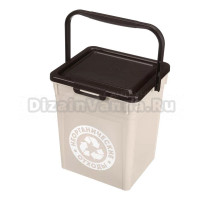 Мусорное ведро Бытпласт 229750 8 л, светло-бежевое