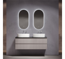 Мебель для ванной комнаты Sancos Snob R 140 doha soft, столешница черный мрамор TT140A1, раковина CN6075