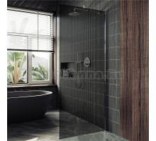 Душевая перегородка Maybahglass MGD-1355-5ш 99 см, профиль хром матовый, стекло графит