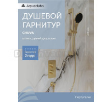 Душевой гарнитур Aqueduto Chuva CHU0550 шлифованное золото