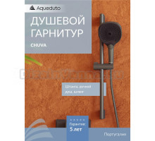 Душевой гарнитур Aqueduto Chuva CHU0645 оружейная сталь