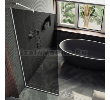 Душевая перегородка Maybahglass MGD-1355-1у 99 см, профиль белый, стекло графит