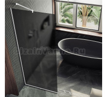 Душевая перегородка Maybahglass MGD-1356-1у 99 см, профиль белый, стекло графит матовый