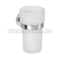 Стакан для ванной Bemeta Obla 165110012 настенный, хром, стеклянный