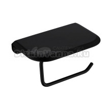 Держатель для туалетной бумаги Abber Nord AA1530B с полкой для телефона, матовый черный