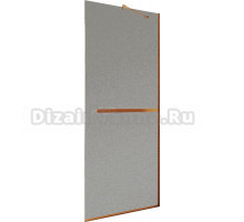 Душевая перегородка Maybahglass MGD-1462-2у 99 см, профиль бронза, стекло графит матовое