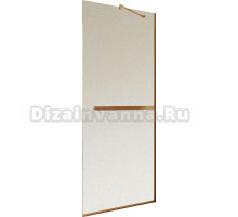 Душевая перегородка Maybahglass MGD-1463-2у 99 см, профиль бронза, стекло сатин