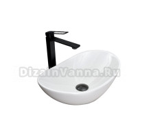 Накладная раковина GID Lago N9133 48 глянцевая белая, овальная, фаянс