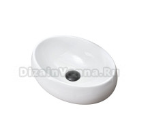 Накладная раковина GID Lago N9030ds 40 глянцевая белая, овальная, фаянс