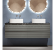 Тумба с раковиной Sancos Folk 160 ergraut soft, столешница черный мрамор TT160A1, раковина CN6052MW