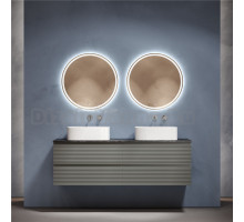 Мебель для ванной комнаты Sancos Folk 160 ergraut soft, столешница черный мрамор TT160A1, раковина CN6052MW