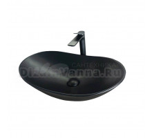 Накладная раковина GID Lago Bm9811 61 матовая черная, овальная, фаянс