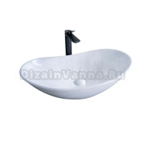 Накладная раковина GID Lago Ws9811 61 под глянцевый камень, овальная, фаянс