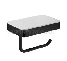 Держатель для туалетной бумаги Abber Westen AA1730B с полкой для телефона, матовый черный