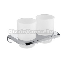 Стакан для ванной Abber Nord AA1557 настенный, хром, стеклянный, двойной