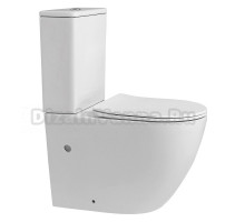 Унитаз-компакт напольный Abber Bequem AC1110 безободковый, с микролифтом, белый