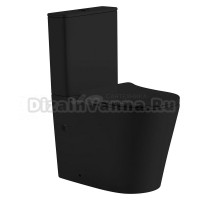 Унитаз-компакт напольный Abber Bequem AC1112TMB безободковый, с микролифтом, черный матовый