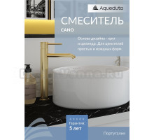 Смеситель для раковины Aqueduto Cano CAN0350 шлифованное золото