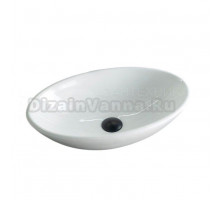 Накладная раковина GID Lago N9021 52 глянцевая белая, овальная, фаянс