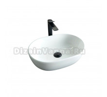 Накладная раковина GID Lago N9026b 48 глянцевая белая, овальная, фаянс