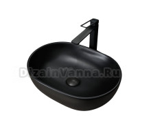 Накладная раковина GID Lago Bm9026b 48 матовая черная, овальная, фаянс