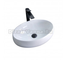 Накладная раковина GID Lago N9030b 48 глянцевая белая, овальная, фаянс