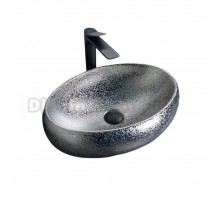 Накладная раковина GID Lago 9030s 48 хром, овальная, фаянс