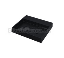 Накладная раковина Uperwood Tanos Quartz 50 уголь, прямоугольная