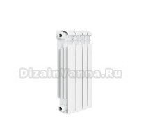 Радиатор алюминиевый секционный Rifar Alum Eco 500 4 секции, боковое проходное подключение, белый RAL 9016