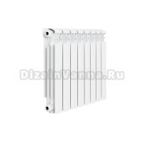 Радиатор алюминиевый секционный Rifar Alum Eco 500 8 секций, боковое проходное подключение, белый RAL 9016