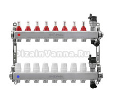 Коллекторная группа KROMWELL KW.SM6000685 1" ВР-3/4" НР, 8 выходов, с расходомерами