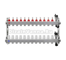 Коллекторная группа KROMWELL KW.SM6006125 1" ВР-3/4" НР, 12 выходов, с расходомерами