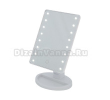 Косметическое зеркало Energy EN-704 с подсветкой, с диммером, настольное, белое