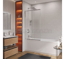Шторка на ванну Cezares Slider SLIDER-FIX-VF-11-100/150-C-Cr профиль хром, стекло прозрачное