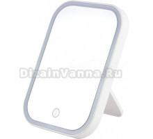 Косметическое зеркало Energy EN-703 с подсветкой, с диммером, настольное, белое