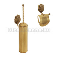 Набор Держатель Migliore Cleopatra 16626 бронза + Ершик 16631 настенный, бронза