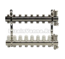 Коллекторная группа KROMWELL EU.ST6079850 1" ВР-3/4" НР, 8 выходов, без расходомеров