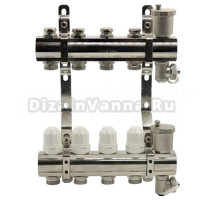 Коллекторная группа KROMWELL EU.ST6079450 1" ВР-3/4" НР, 4 выхода, без расходомеров