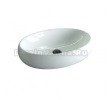 Накладная раковина GID Lago N9030a 60 глянцевая белая, овальная, фаянс