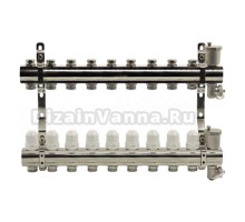 Коллекторная группа KROMWELL EU.ST6079950 1" ВР-3/4" НР, 9 выходов, без расходомеров