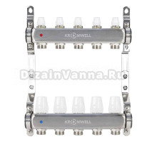 Коллекторная группа KROMWELL KW.SM6500655 1" ВР-3/4" НР, 5 выходов, без расходомеров