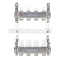 Коллекторная группа KROMWELL KW.SM6500645 1" ВР-3/4" НР, 4 выхода, без расходомеров