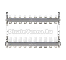 Коллекторная группа KROMWELL KW.SM6506105 1" ВР-3/4" НР, 10 выходов, без расходомеров
