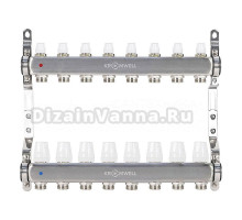 Коллекторная группа KROMWELL KW.SM6500685 1" ВР-3/4" НР, 8 выходов, без расходомеров
