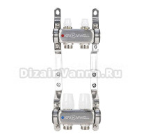 Коллекторная группа KROMWELL KW.SM6500625 1" ВР-3/4" НР, 2 выхода, без расходомеров